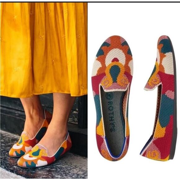 Rothy’s Moroccan Amber Loafers Flats Retired Size 6.5 Fit Like 6 Shoes - Picture 1 of 7